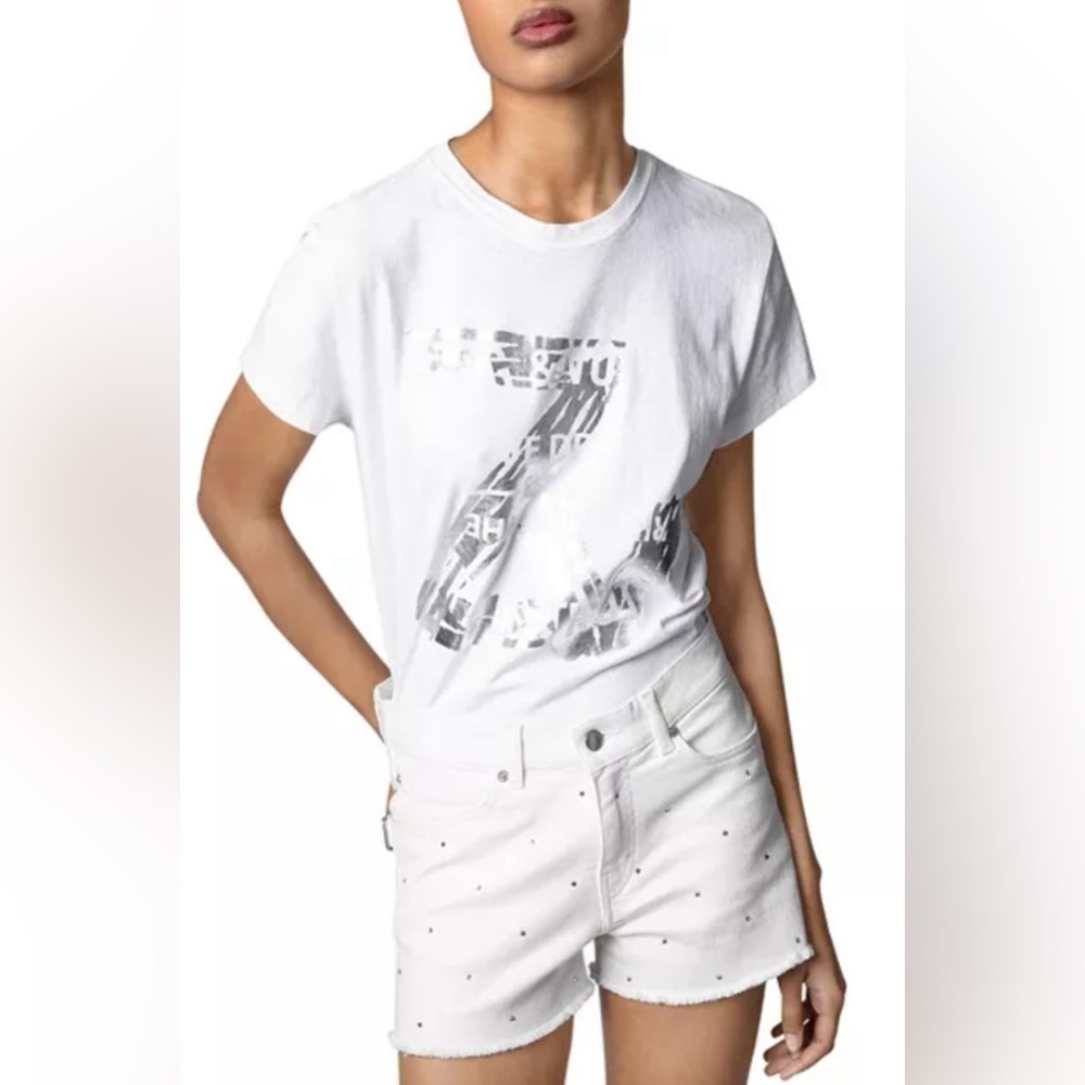 Zadig & Voltaire Storm Crystal Embellished Denim Shorts